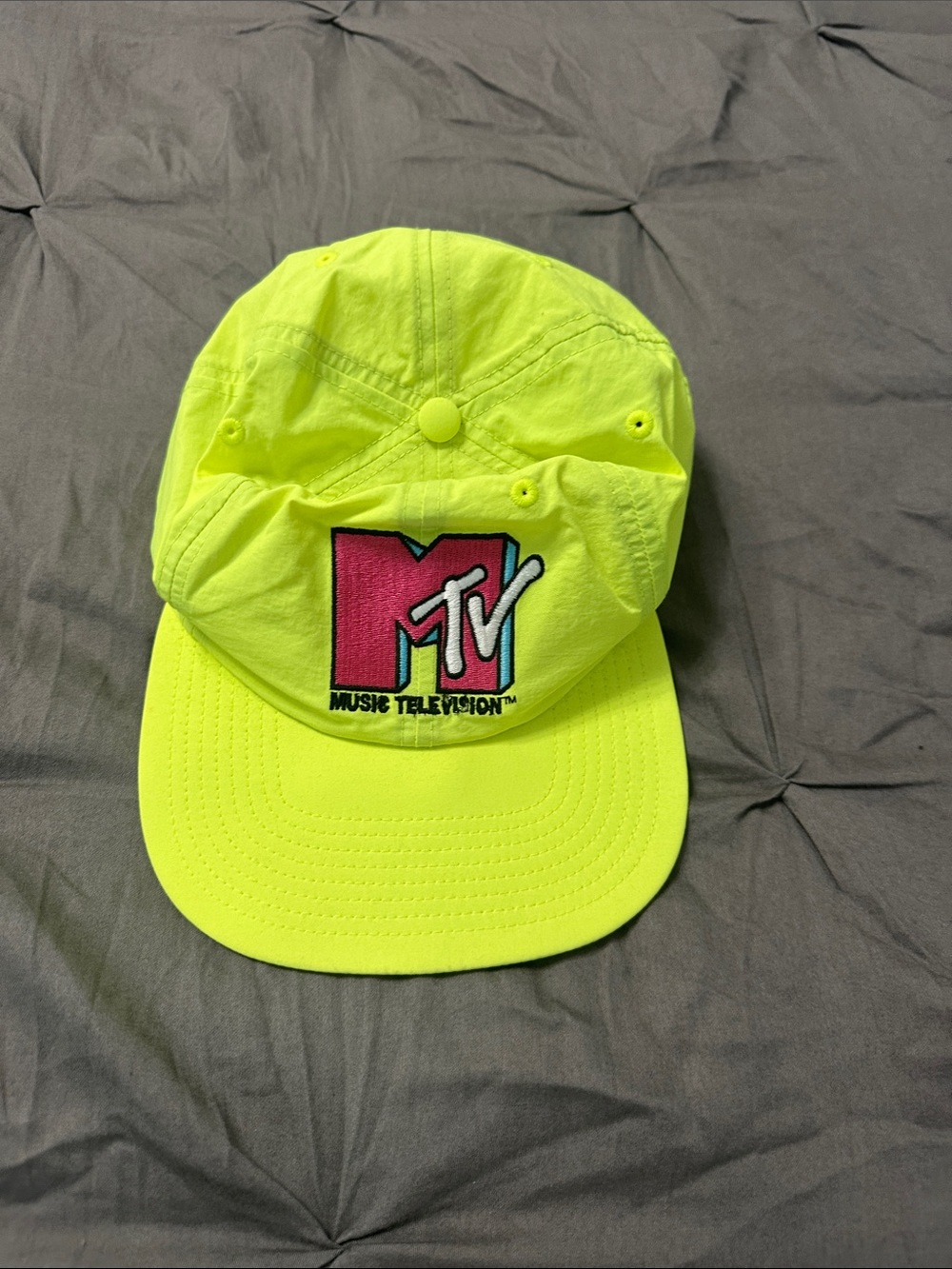 MTV Neon Lime Snapback worn once